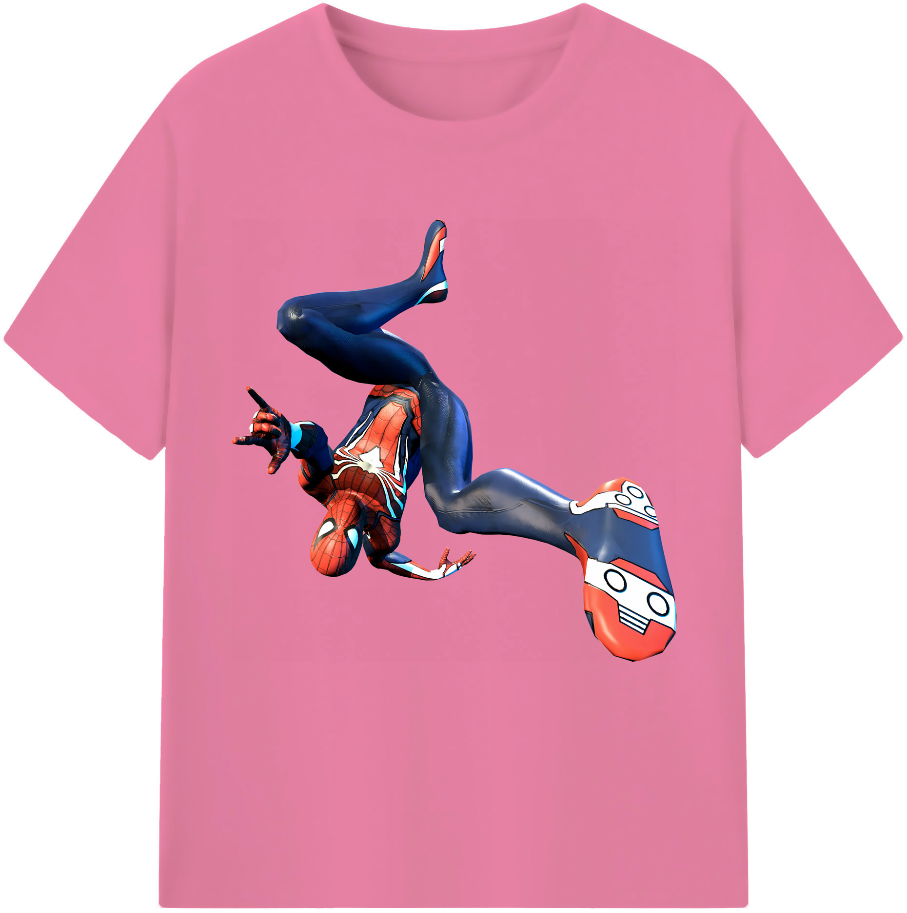 （画像用） Spider Man スパイダーマン 綿100％半袖Tシャツ（フロントプリント）